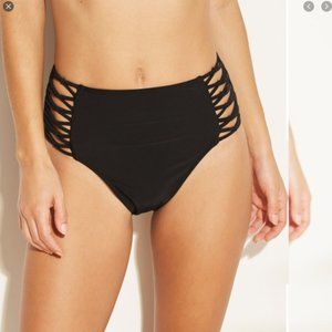 Lace-Up Cheeky High Waist Bikini Bottom